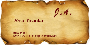 Jóna Aranka névjegykártya
